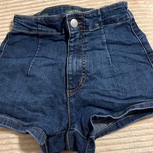 Dark wash jean shorts